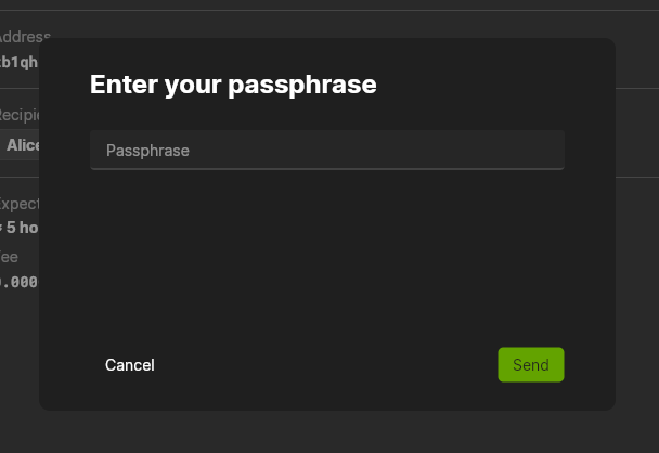 Wasabi Wallet Send Passphrase