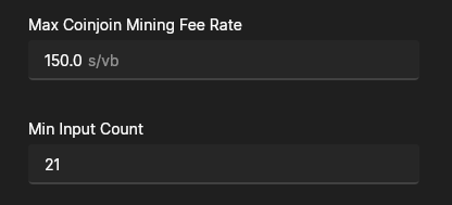 Coinjoin Configurations